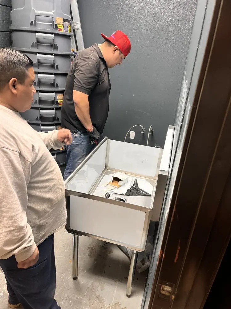 Commercial plumbing and sink installation in Westport